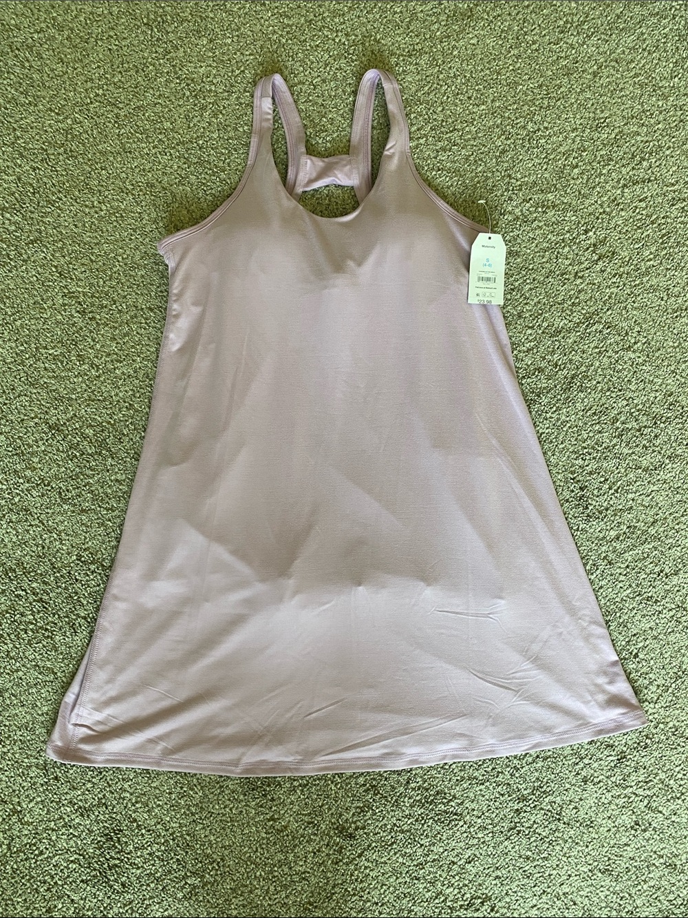 Time and Tru Light Mauve/Pale Lavender Racerback Maternity Dress